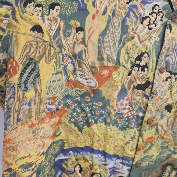 Avanti Vintage 90’s Hawaiian Short Sleeve Button Down 100% Silk Shirt. - Picture 6 of 12